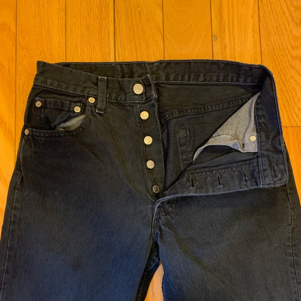 Vintage 90s Levi's 501 Button Up Waist - Dark Blue